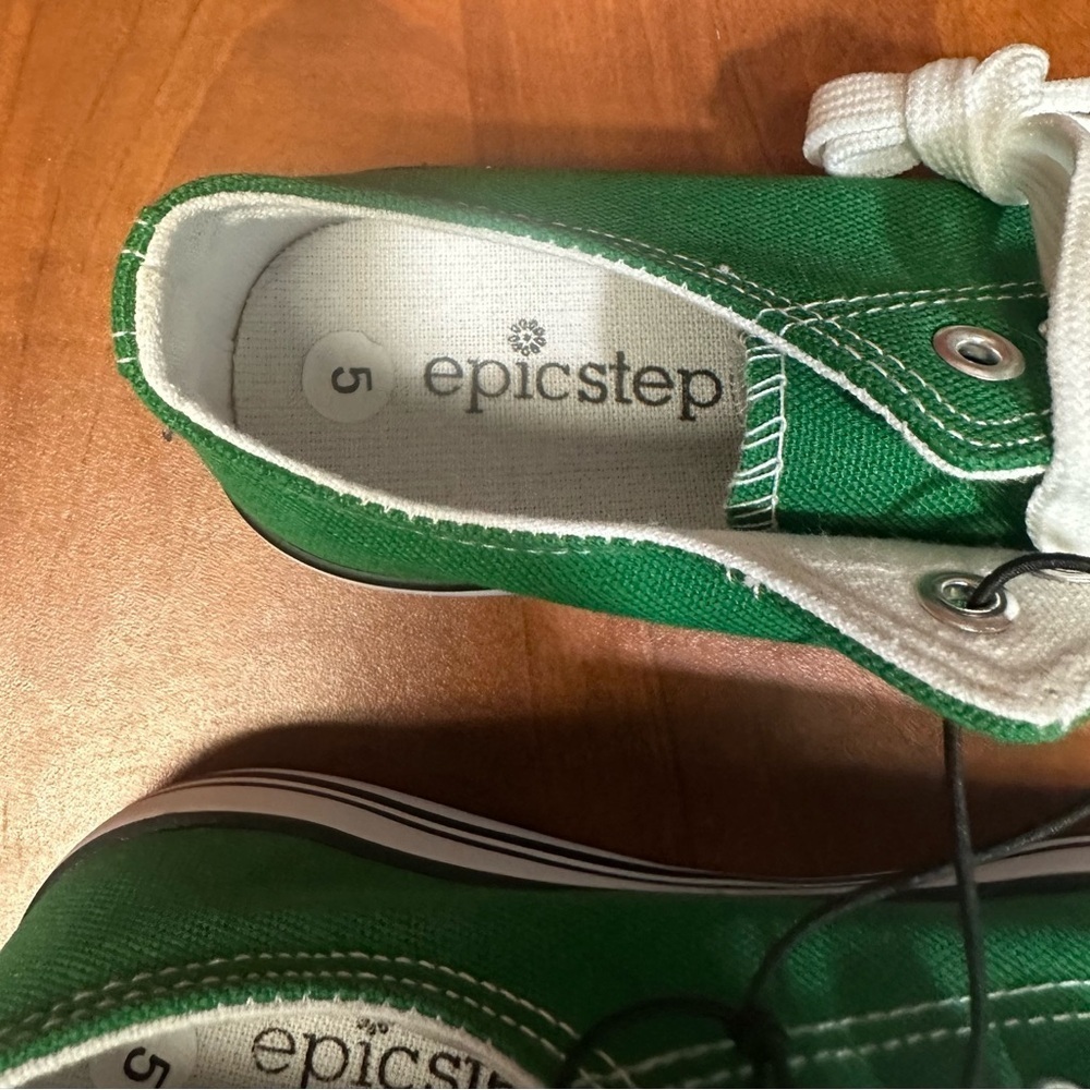 Green Canvas Sneakers - Picture 2 of 8
